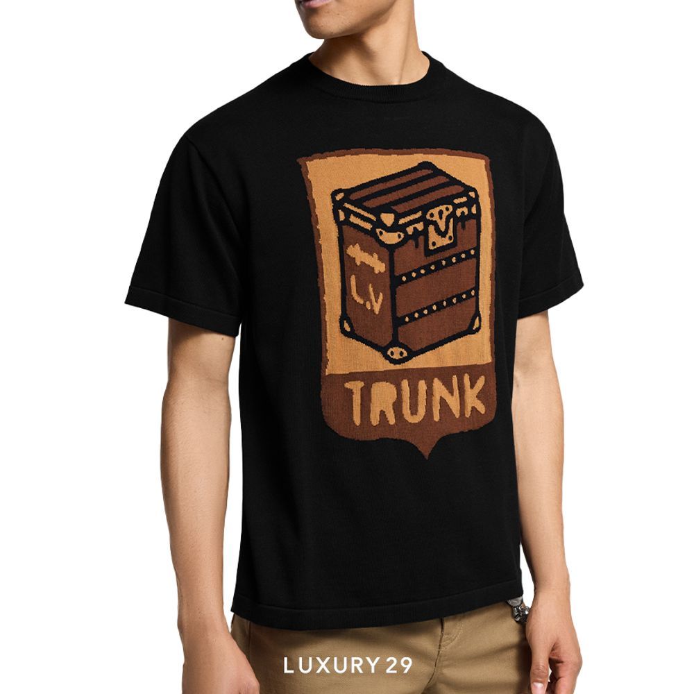 Louis Vuitton LV Graphic Short-Sleeved Crewneck Black(S, Black)