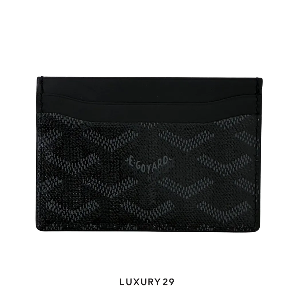 Goyard Saint-Sulpice Card Wallet Jet Black Jet Black(Small, Black)