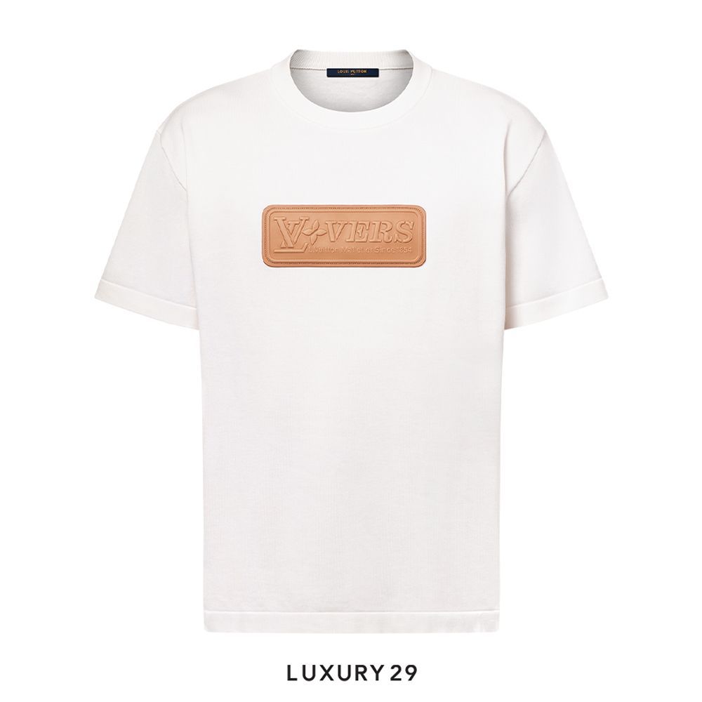 Louis Vuitton LV VVN Patch Short-Sleeved Cotton Crewneck White(S, White)