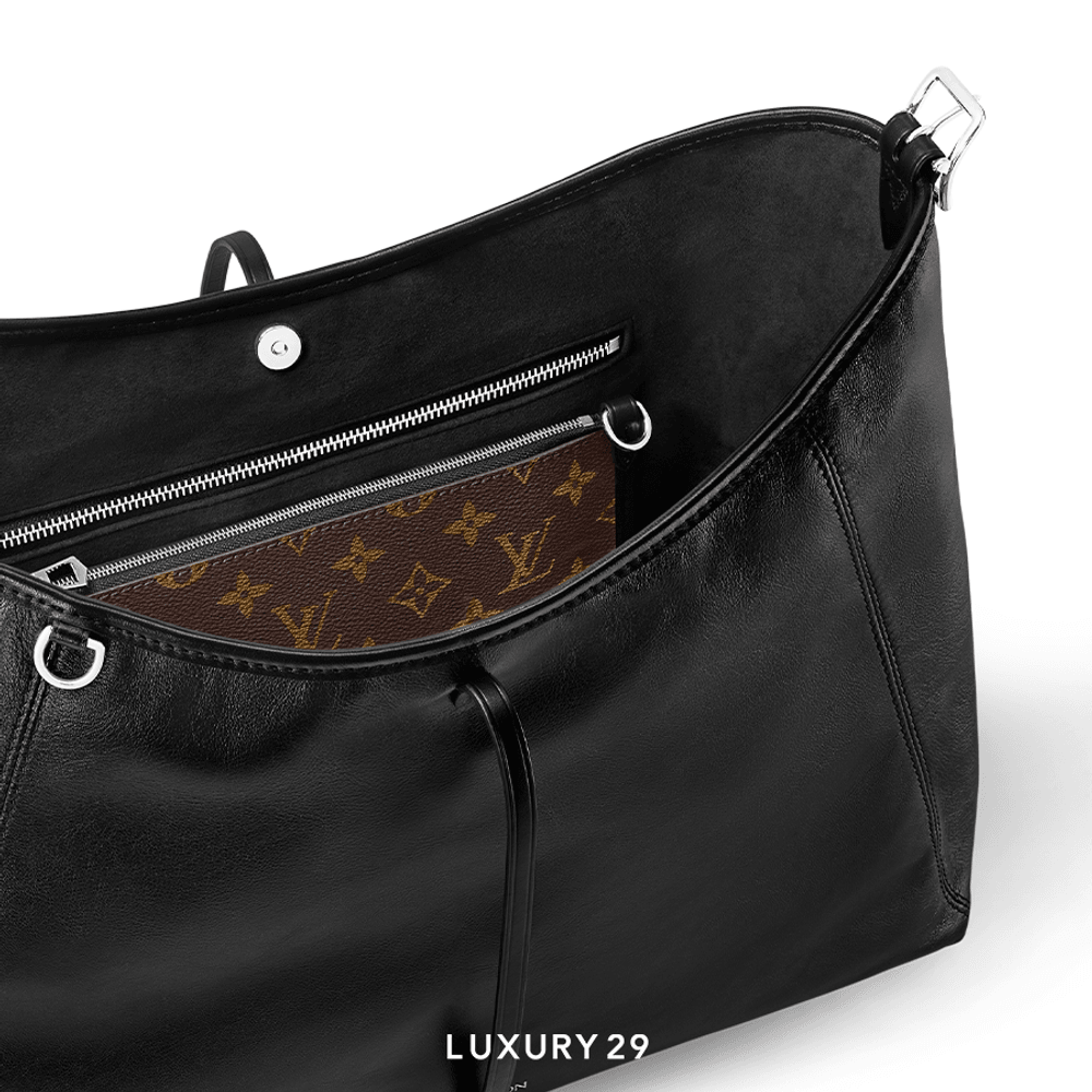 Louis Vuitton LV CarryAll Dark MM Bag Black(Medium, Black)