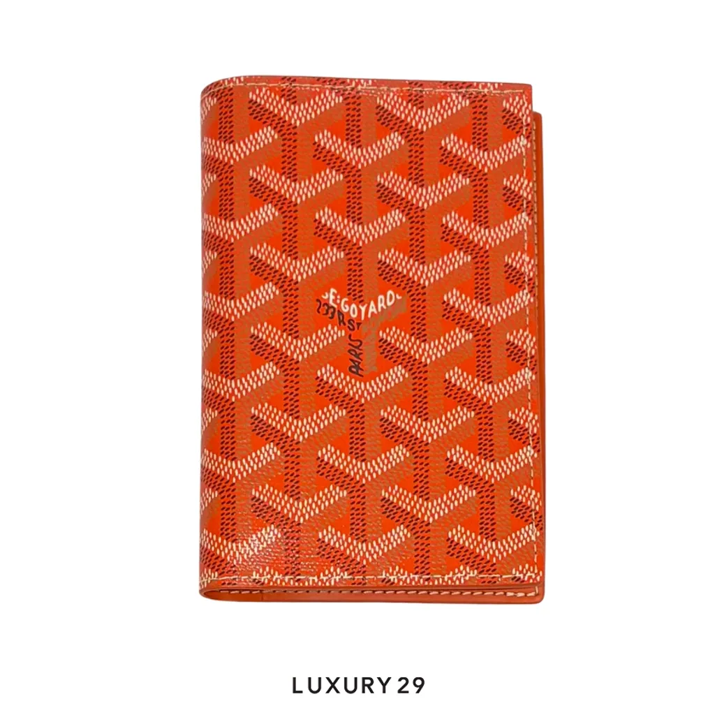 Goyard Grenelle Passport Cover Orange(Small, Orange)