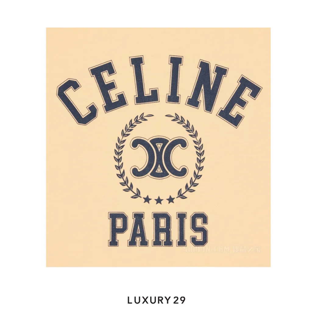 Celine Paris Tank Top In Cotton Jersey VINTAGE Cheesecake/Navy(M, Neutrals)