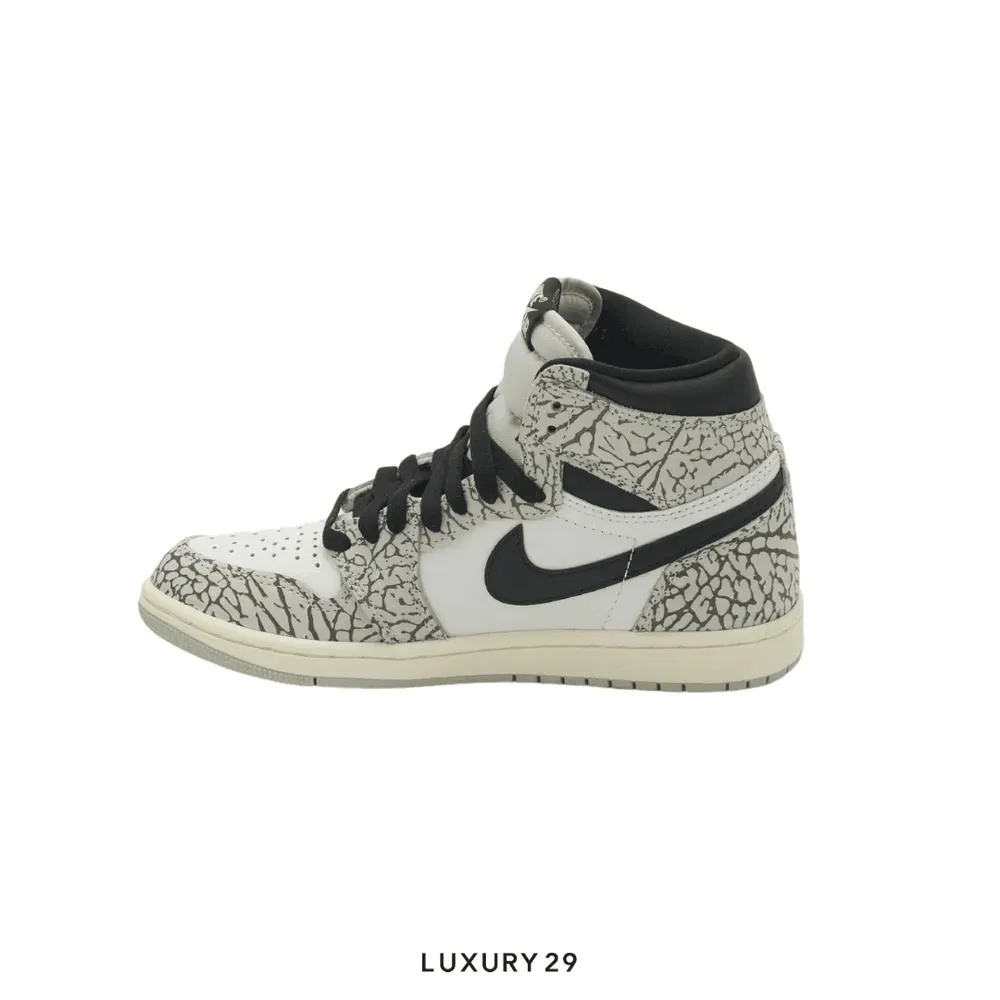 Nike Jordan 1 Retro High OG White Cement (GS) (2023)(M)(36.5, Grey)