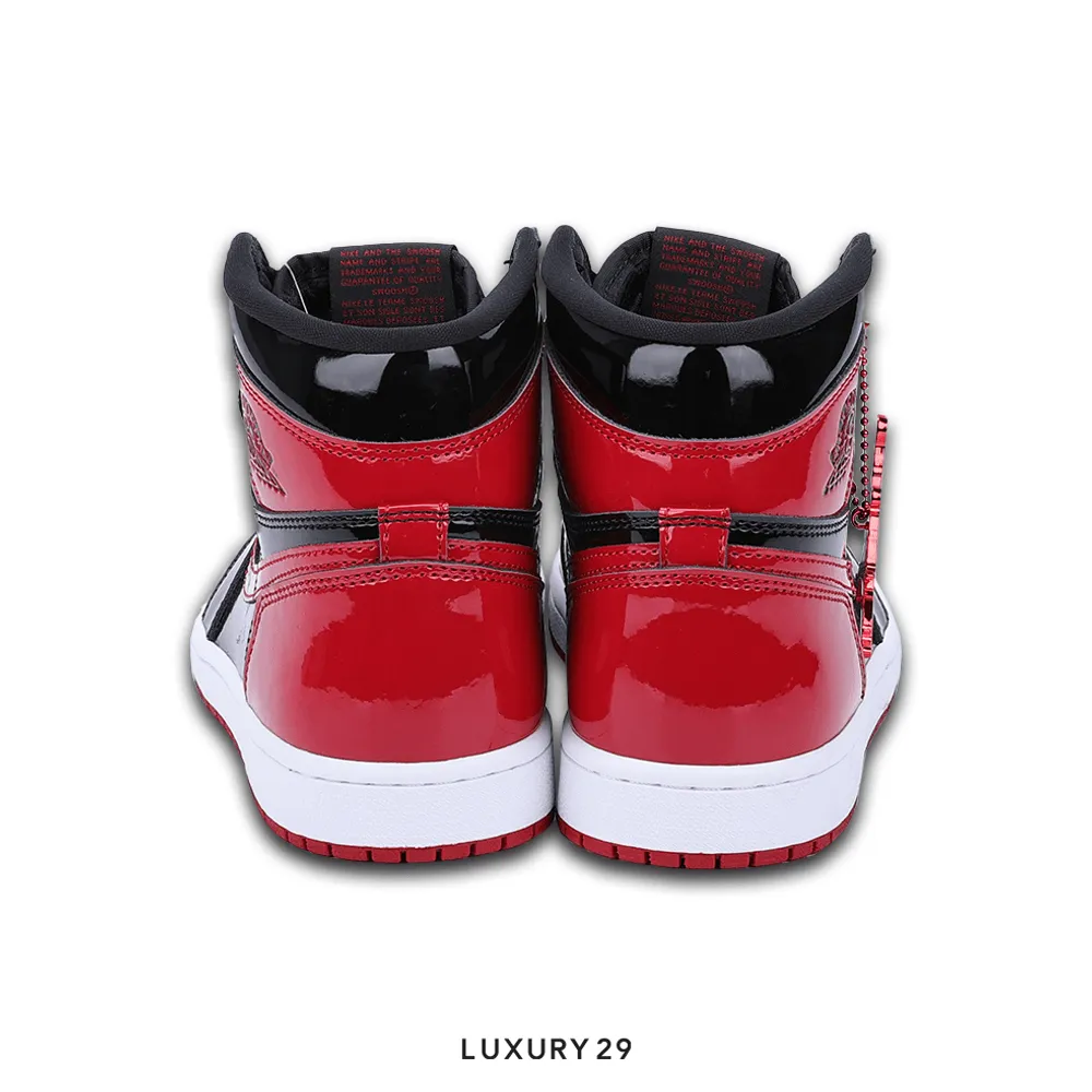 Nike Jordan 1 Retro High OG Patent Bred(40, Red)