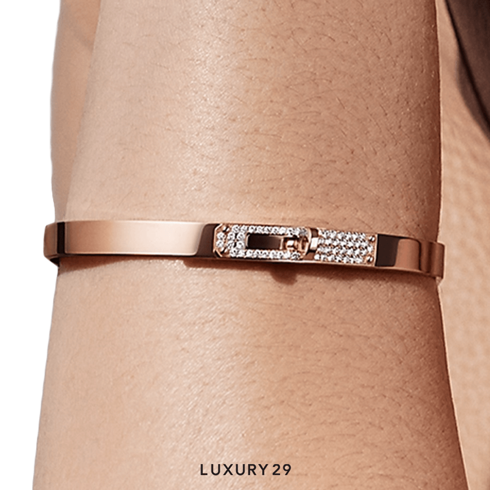 Hermes Kelly bracelet, small model Rose gold(Small, Gold)