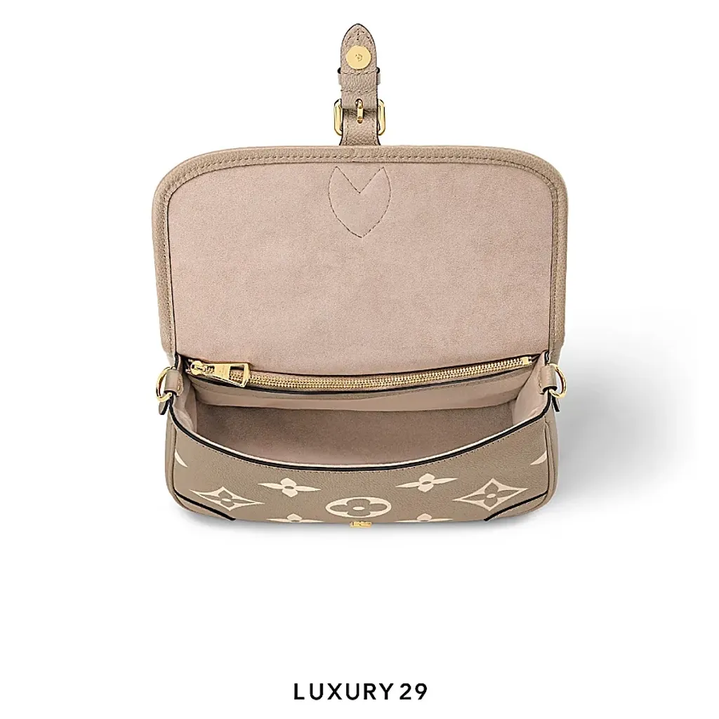 Louis Vuitton LV Diane Satchel Bag  Monogram Tourterelle Beige/Cream(Medium, Neutrals)