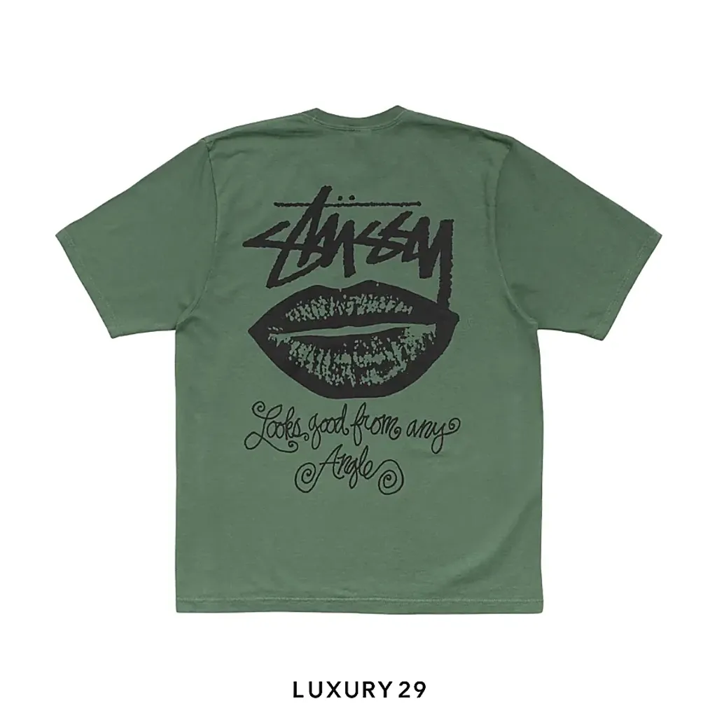 STUSSY ANY ANGLE TEE PIGMENT DYED PINE(M, Green)