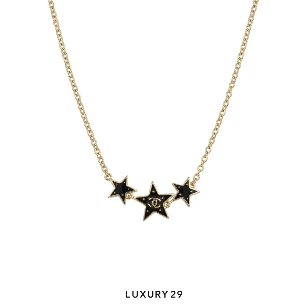 Chanel Star pattern 26B Necklace CC logo Gold(Free Size, Gold)