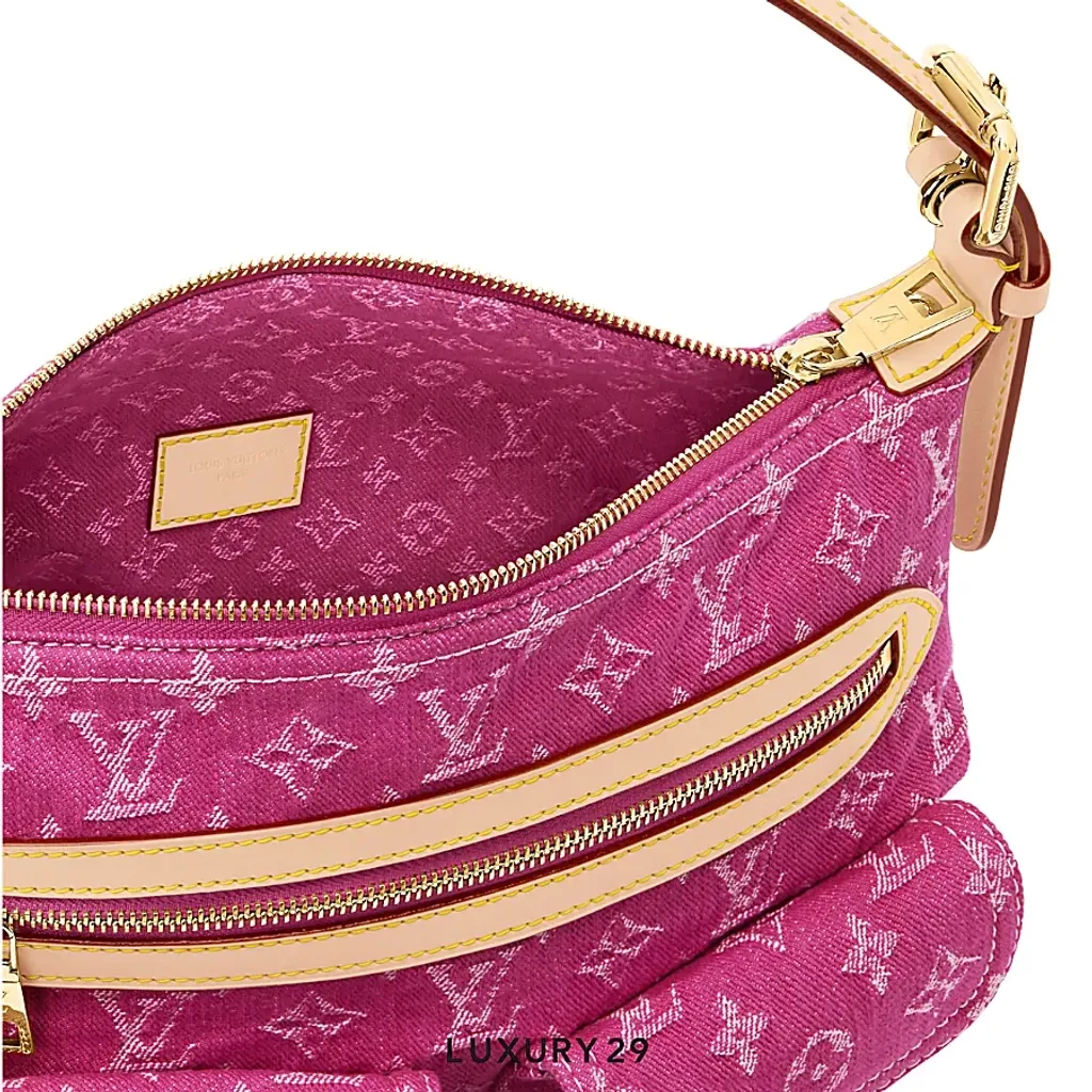 Louis Vuitton LV Baggy NM bag Fuchsia Pink Denim(Small, Pink)