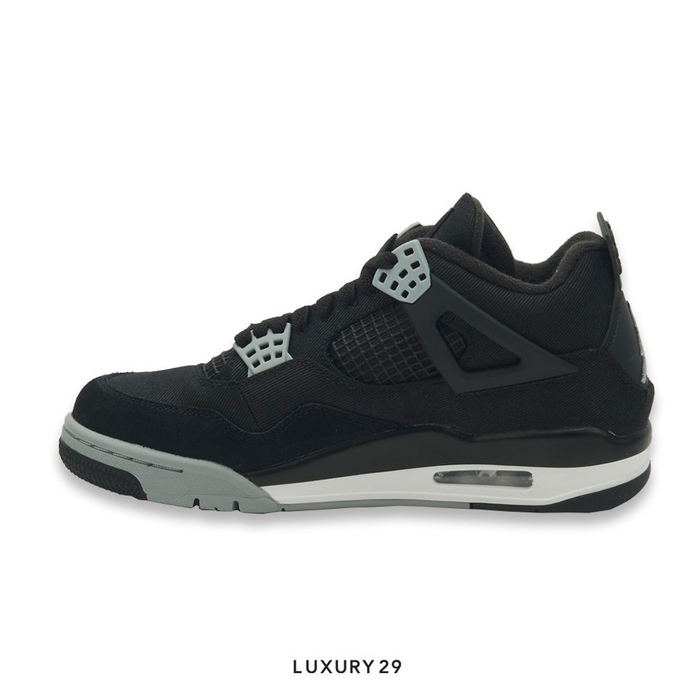 Nike Jordan 4 Retro SE Black Canvas(43, Black)