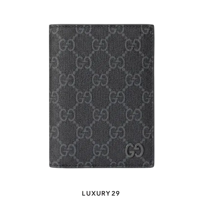 Gucci Grey interior GG passport case