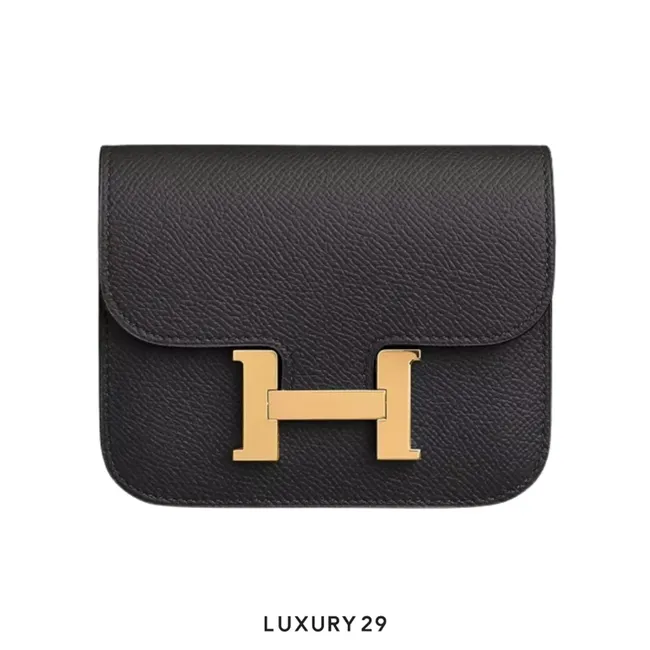 Hermes Constance Slim Compact Veau Epsom Noir