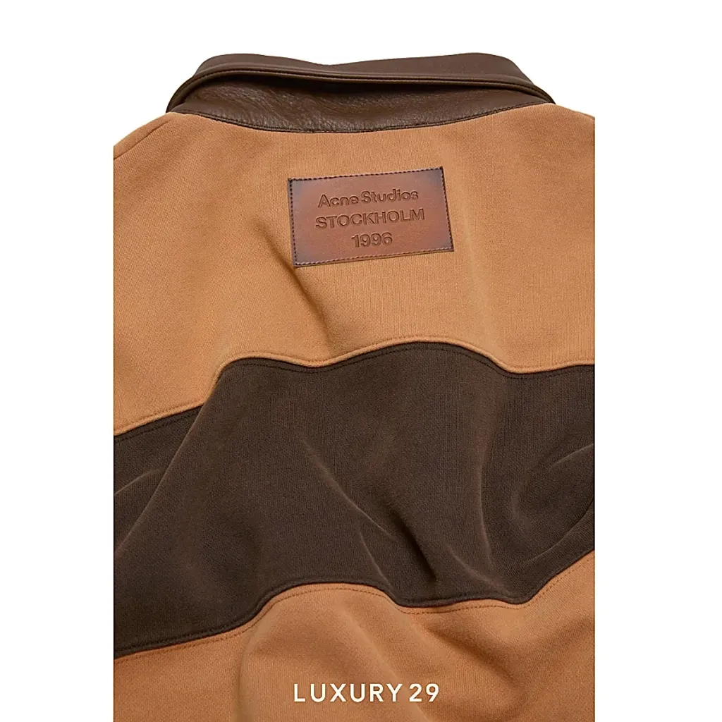 Acne Studios Striped polo sweater Dark brown/cognac brown(M, Brown)
