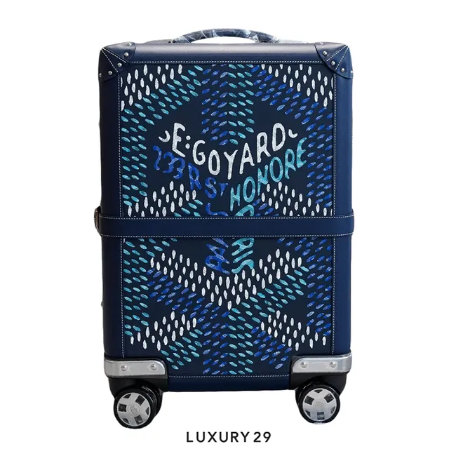 Goyard Bourget PM Trolley Case Navy Blue