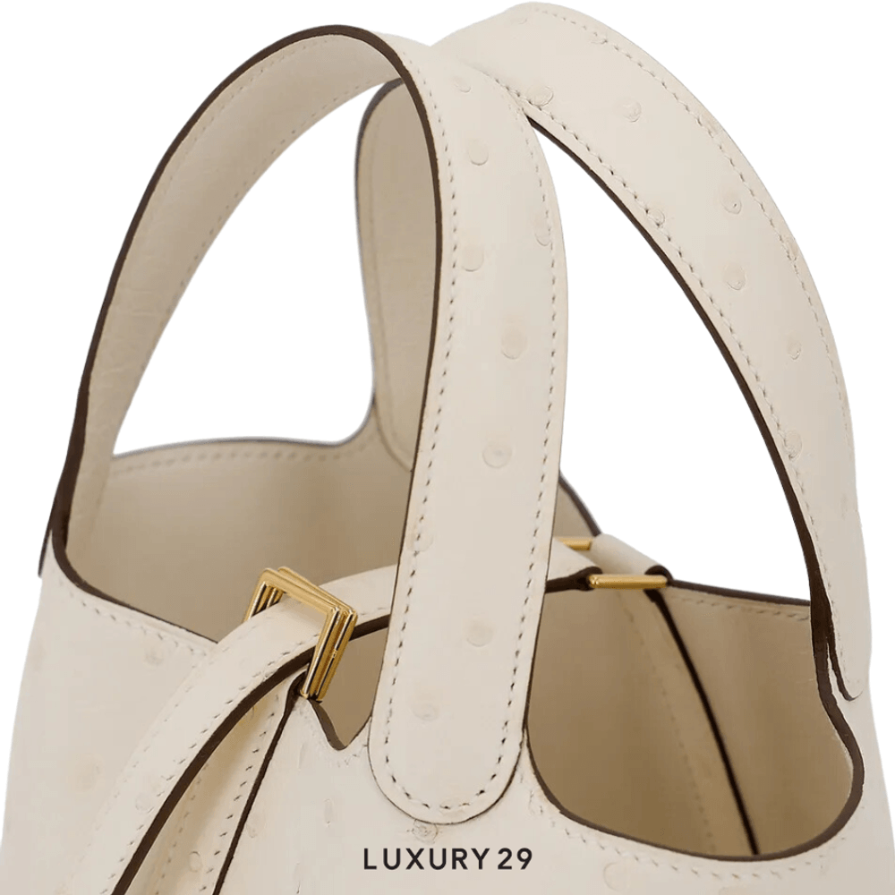 Hermes Picotin Lock 18 Nata Ostrich Gold Hardware / B Stamp (2023)(Medium, Neutrals)