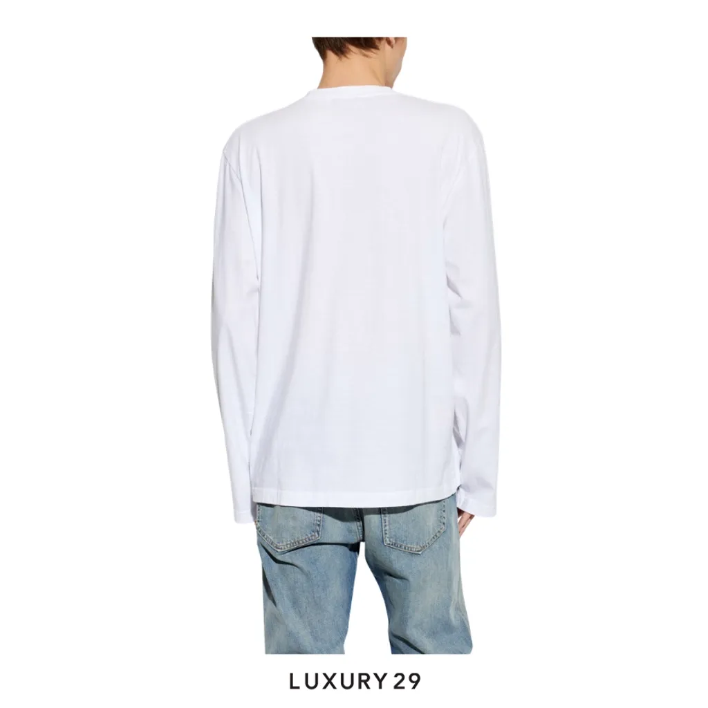 Acne Studios Bow Long sleeve T-shirt White(S, White)