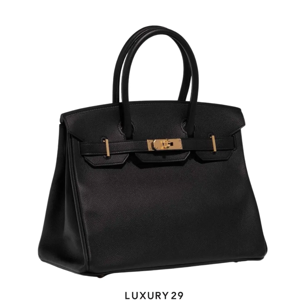 Hermes SAC Birkin 30 VEAU Epsom 89 Noir / W Stamp (2024)(Small, Black)