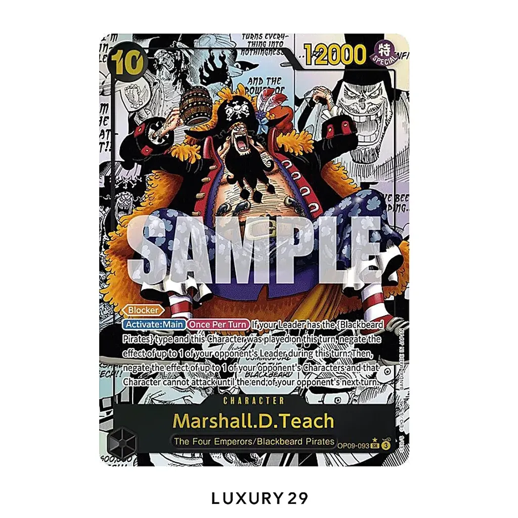 One Piece Marshall.D.Teach (093) (Manga) Emperors in the New World SR OP09-093 (PSA10)(Small, Multicolour)