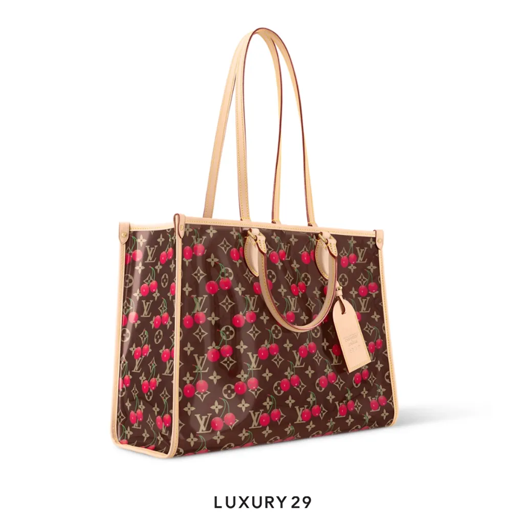 Louis Vuitton LV x TM - OnTheGo GM bag Monogram cherry crystal Brown(Large, Brown)