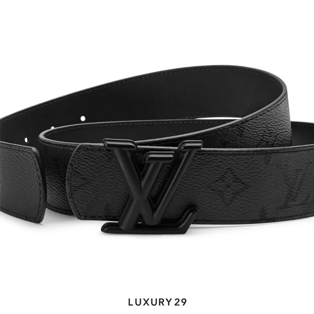 Louis Vuitton LV Dimension Monogram Midnight 40mm Reversible Belt Black(40, Black)