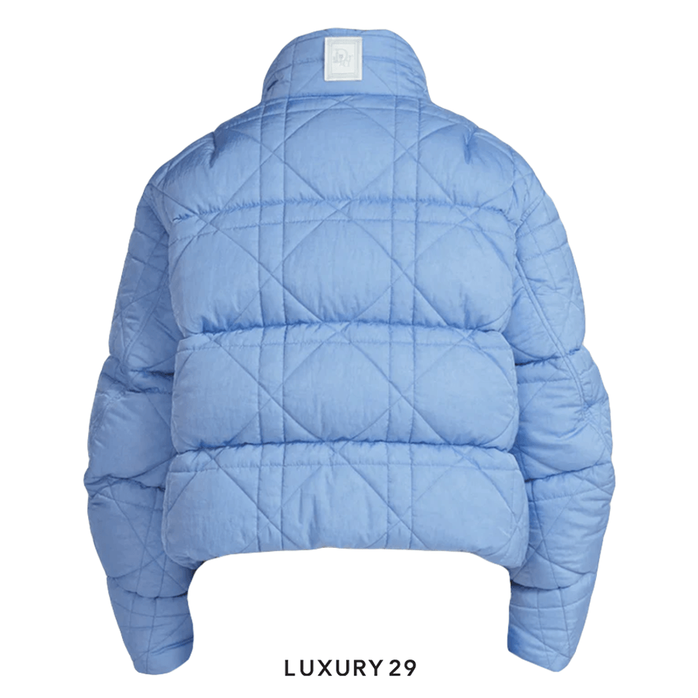 Dior by ERL DOWN JACKET Blue Technical Canvas(3XL, Blue)