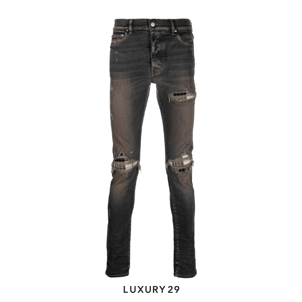 AMIRI distressed-effect slim-fit jeans Dark Indigo(M, Blue)