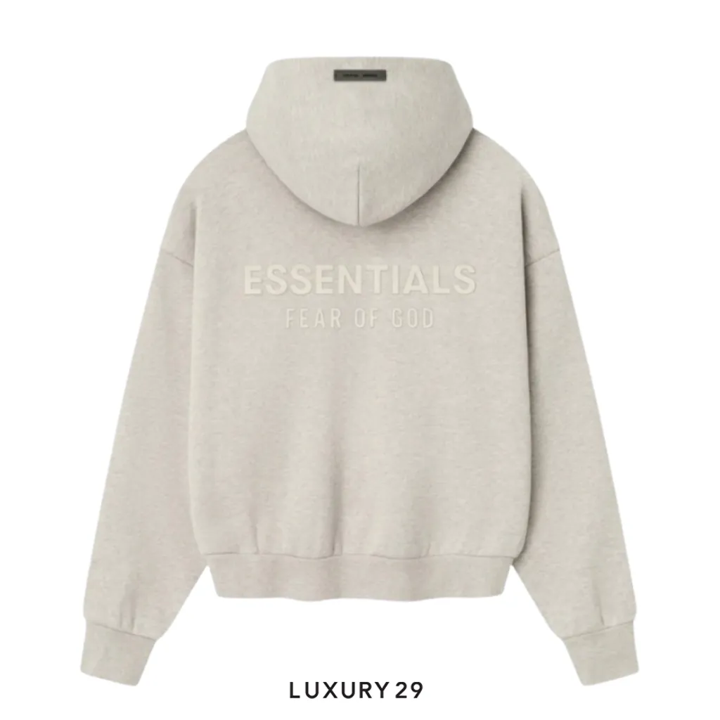 Essentials Fear of God Essentials Classic Fleece Hoodie Heather Stone (SS25)(XS, Grey)