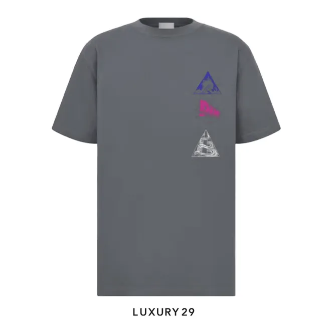Dior Relaxed-Fit T-Shirt Gray Slub Cotton Jersey