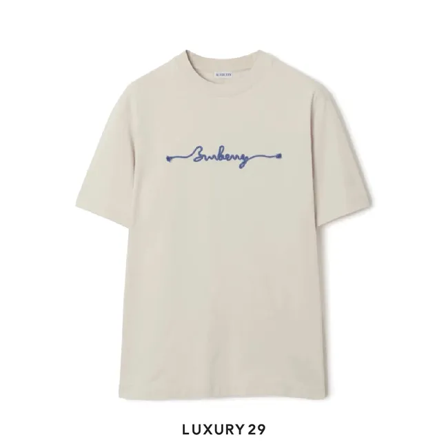 Burberry Knot Logo Cotton T-shirt Sail