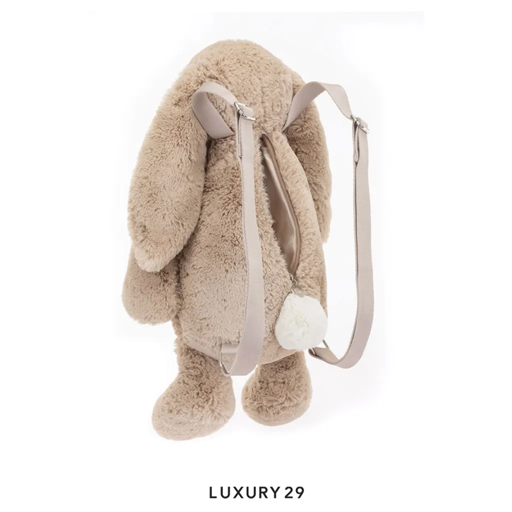 Jellycat Bashful Bunny Beige Backpack(Free Size, Brown)