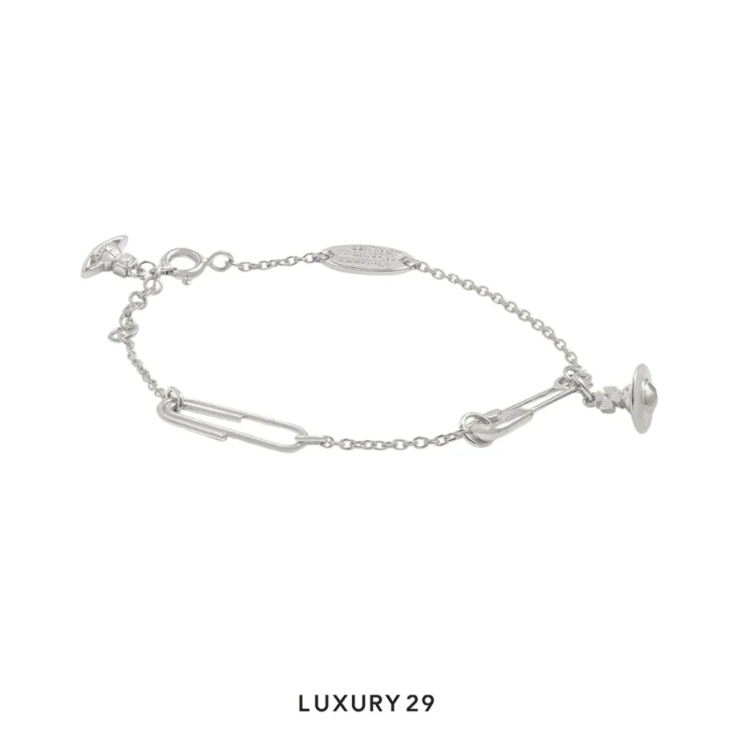 Vivienne westwood SAFETYPIN Bracelet SS25 SI U (SET7)(Free Size, Silver)