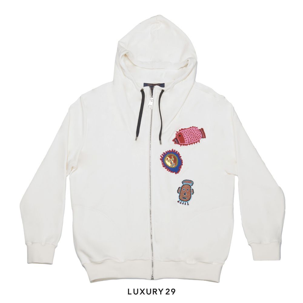 Louis Vuitton LV x YK Faces Patches Zip-Up Hoodie