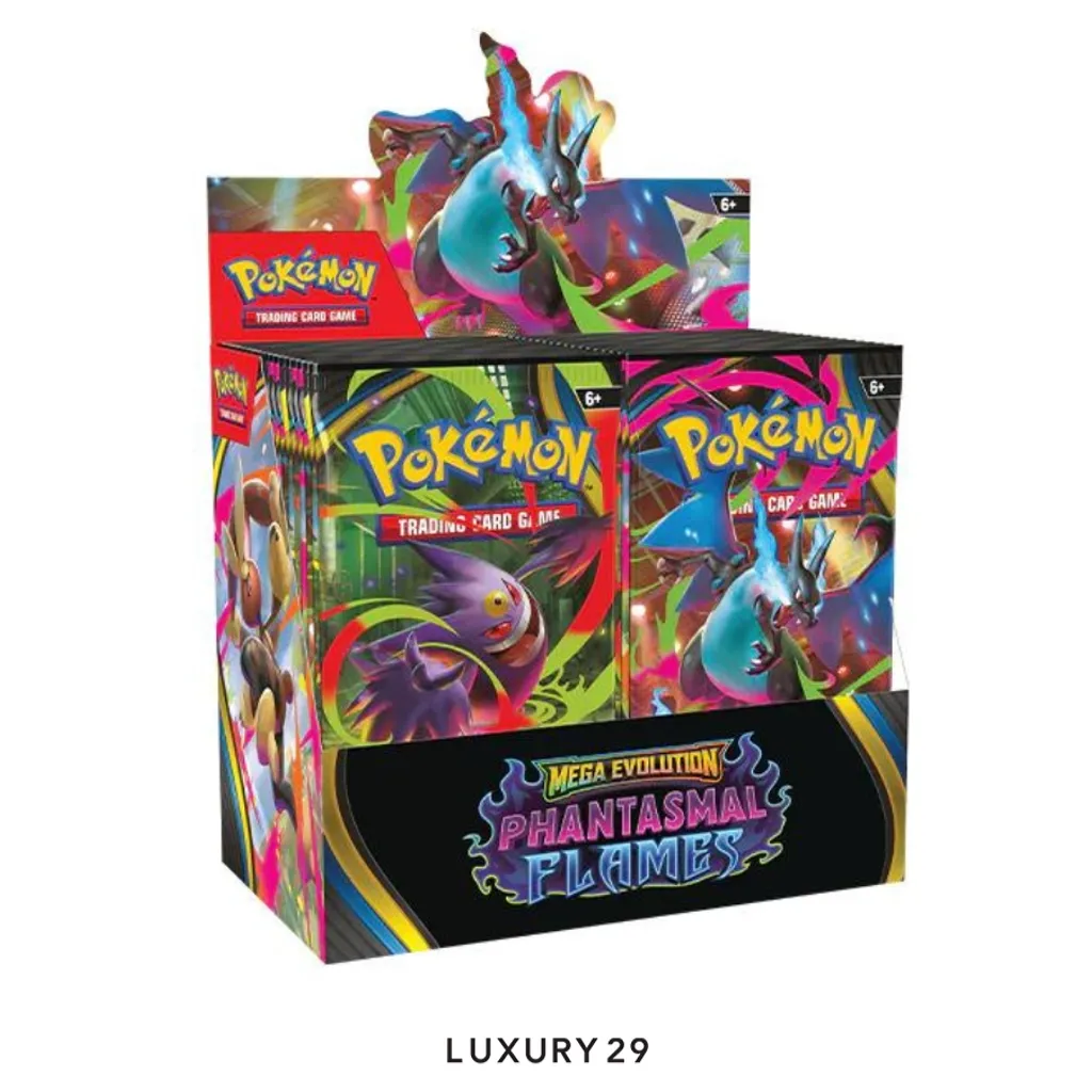 Pokemon TCG: mega evolution phantasmal flames booster box (EN)(Small, Multicolour)