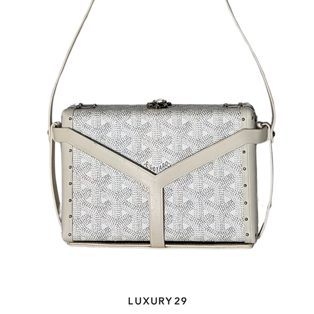 Goyard Minaudiere Trunk Bag - Silver Limited Edition(Small, Silver)