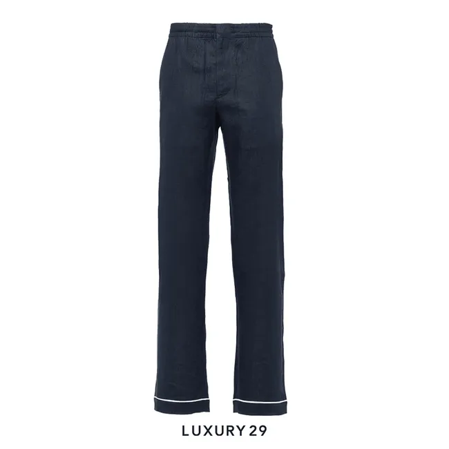 Prada Linen Pants Navy