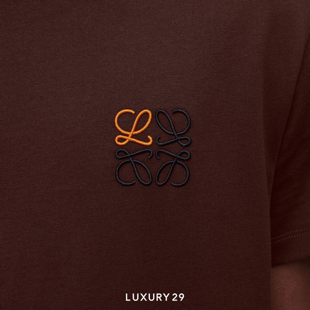 Loewe Regular fit T-shirt in cotton Chocolate Brown(XL, Brown)