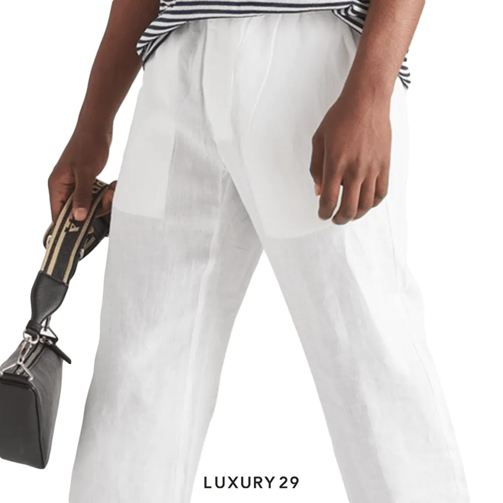 Prada Linen Pants White(L, White)