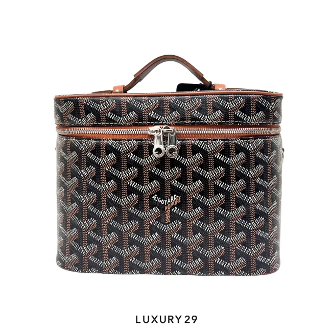 Goyard Muse Vanity Case Black & Tan
