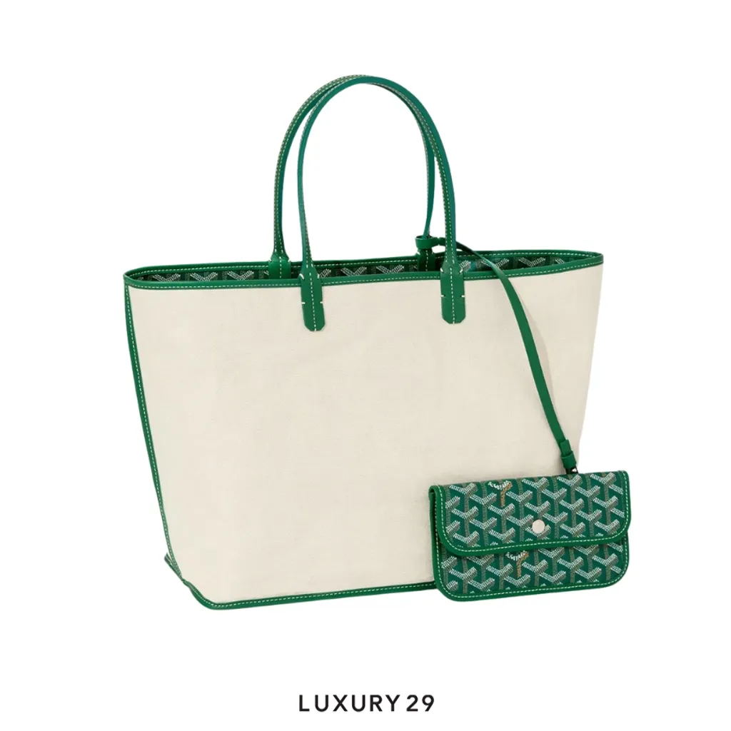 Goyard Saint Louis PM Bag with Croc Universal Green(Small, Green)