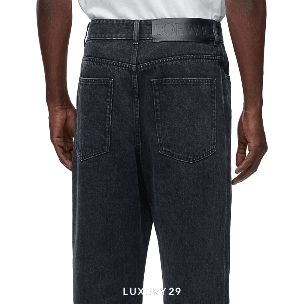 【確実正規品】LOEWE ANAGRAM JEANS AF / BLK Loewe Men's Anagram Baggy Jeans - Bergdorf Goodman
