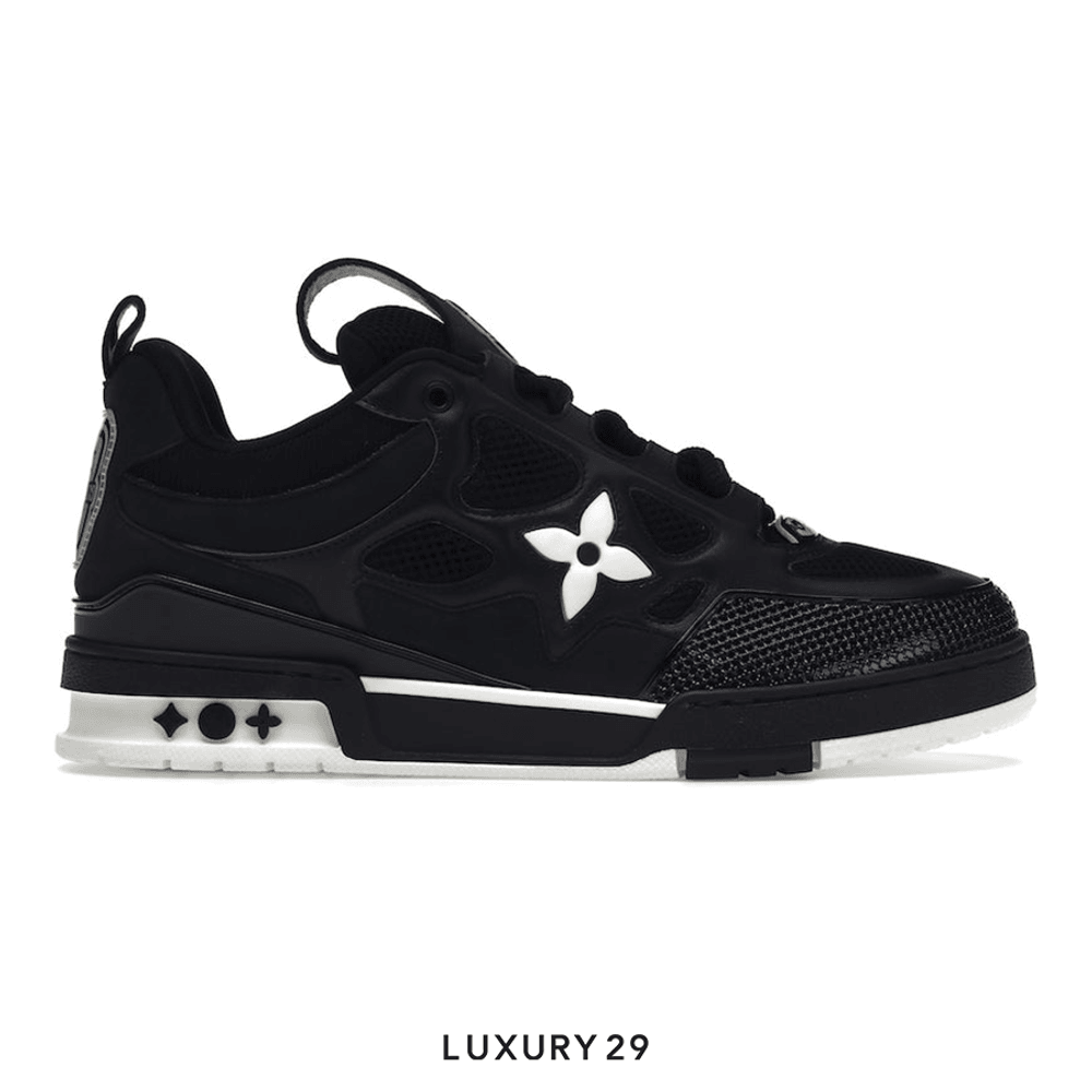 Louis Vuitton LV Skate Sneaker Denim Noir(M)(43, Black)