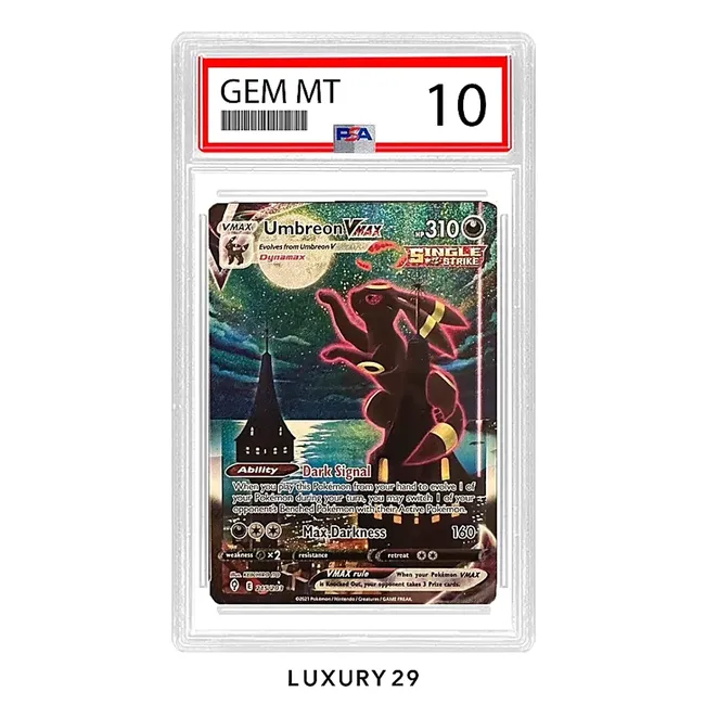 Pokemon 2021 SWORD & SHIELD EVOLVING SKIES SECRET Umbreon VMAX #215  (EN)  (PSA10)