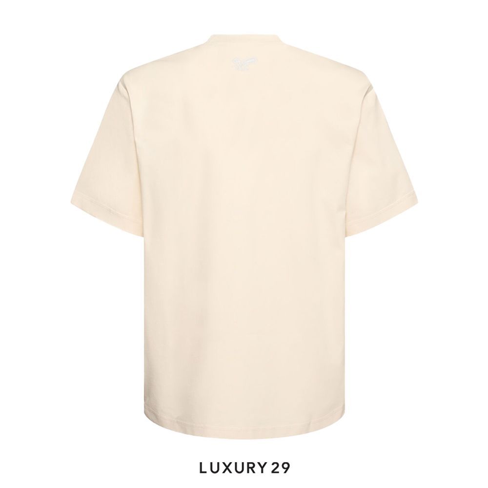 Burberry Logo Cotton T-shirt in Tundra(M, White)
