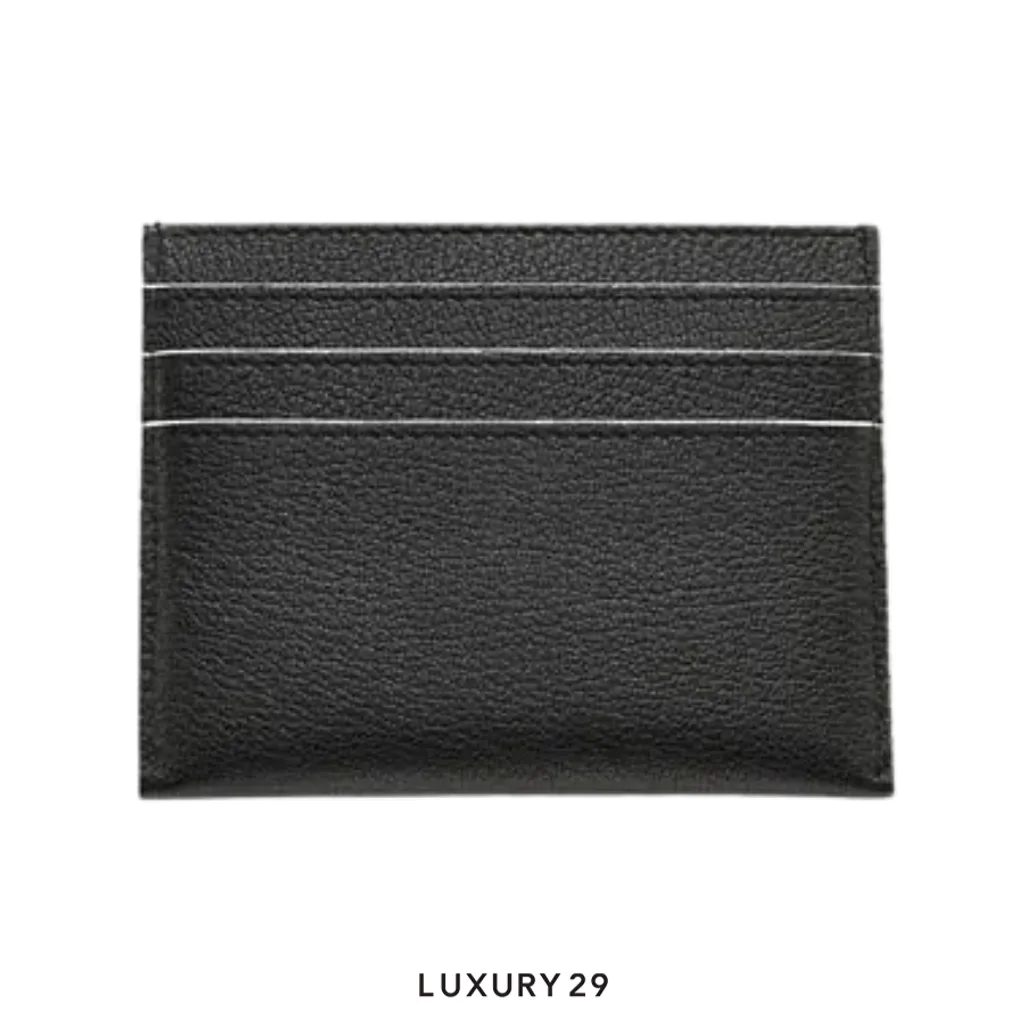 Chanel Classic Card Holder in grained calfskin with a gold-tone CC logo(Small, Black)