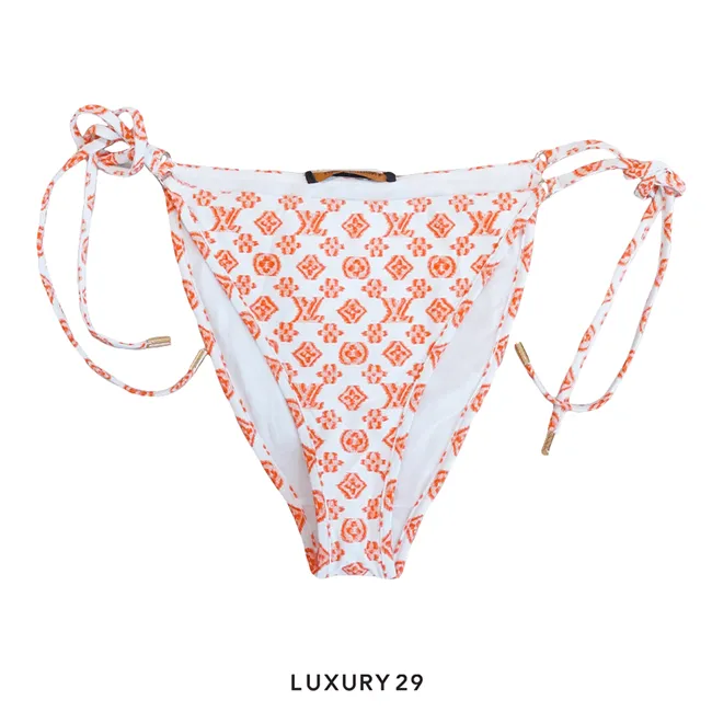 Louis Vuitton LV Blurry Monogram Self-Tie Bikini Bottoms Orange Vif