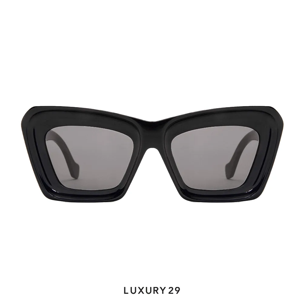 Loewe Beveled Cateye Sunglasses Black(Free Size, Black)