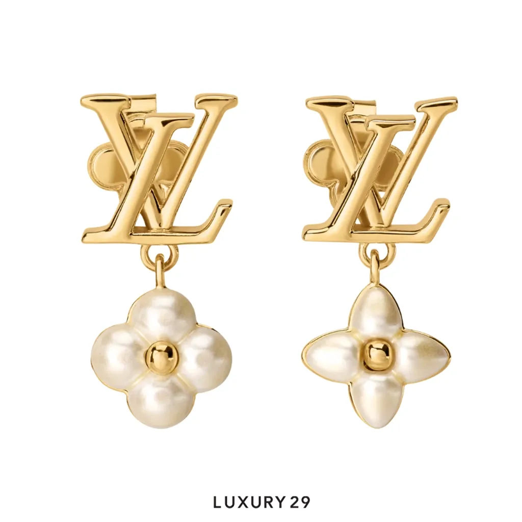 Louis Vuitton LV Floragram XS Earrings Gold(Free Size, Gold)