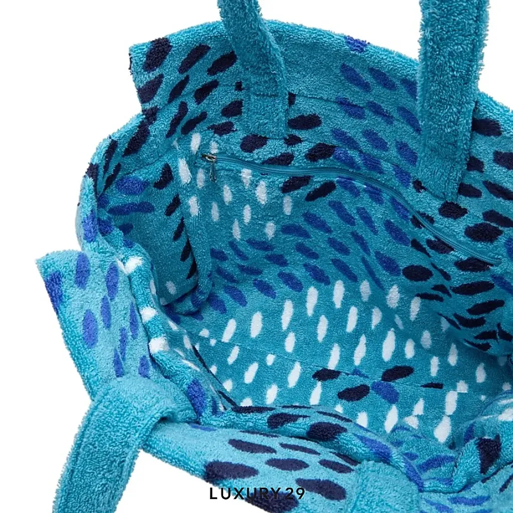 Goyard Limited Edition Tuequoise Sponge Terry PM Beach Tote 2025(Small, Blue)
