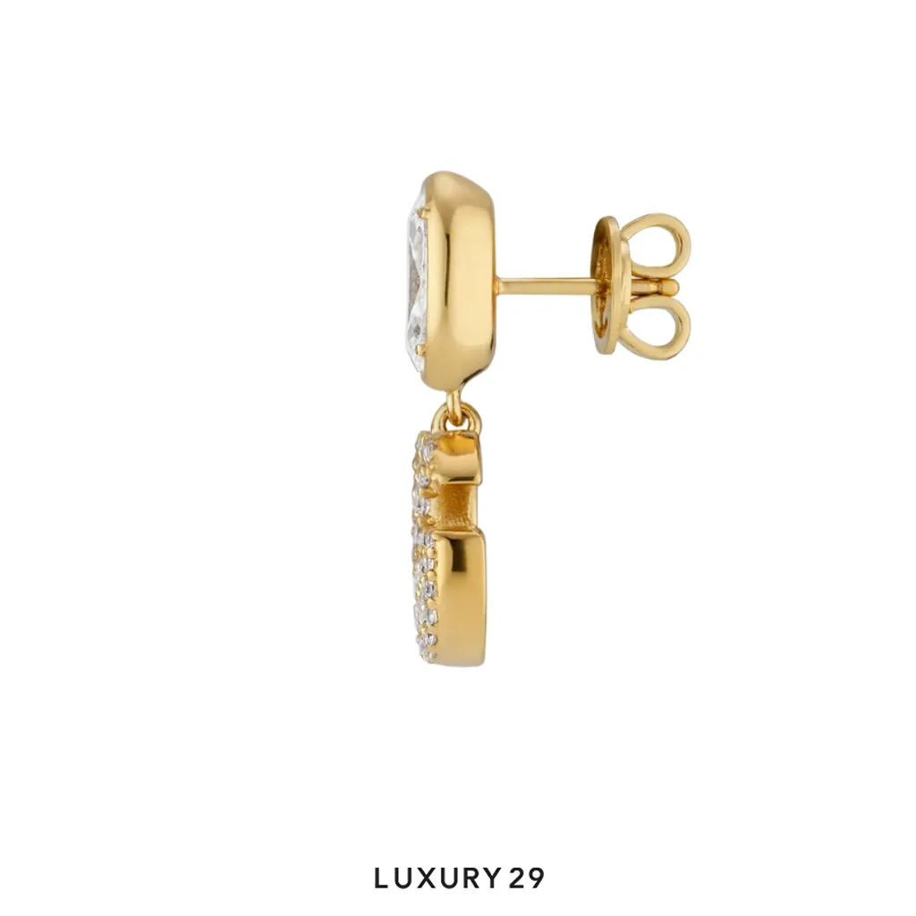 Gucci GG Marmont crystal earrings Gold(Free Size, Gold)