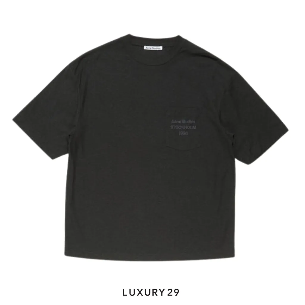 Acne Studios Logo t-shirt - Relaxed unisex fit 1996 logo on chest pocket Black(S, Black)